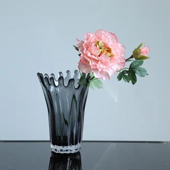 Nordijska ustvarjalne pepelnik venčni razkošje svetlobe stekleni vazi dnevni sobi mizo čaj sadje pladenj mehko dekoracijo obrt okraski