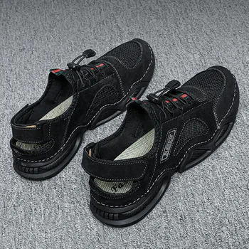 Sandale za moške poletne 2021 novih moških priložnostne votlih kul čevlji non-slip luknjo čevlji mehko-soled Baotou sandali