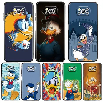 Dobro videti, Donald Duck Primeru Telefon Za Xiaomi Civi Mi Poco X3 NFC F3 GT M4 M3 M2 X2 F2 C3 F1 Black luxury Silikonski Pokrov Funda
