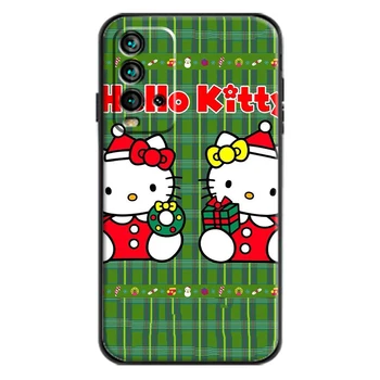 Božič Hello Kitty Telefon Primerih Za Xiaomi Redmi Redmi Opomba 7 8 Pro 8T 2021 7 8 7 8A 8 Pro Mehko TPU Coque Carcasa Zadnji Pokrovček
