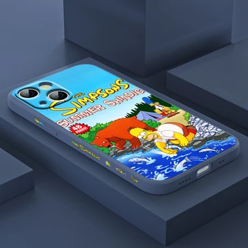 Zabavno Simpsons, luštna Za Apple IPhone 13 12 Mini 11 Pro XS MAX XR X 8 7 6S SE Plus Levo Tekoče Silikonski Gel Primeru Telefon