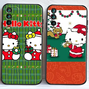 Božič Hello Kitty Telefon Primerih Za Xiaomi Redmi 9A 9T 8A 8 2021 7 8 Pro Opomba 8 9 Opomba 9T 7A Coque Funda Hrbtni Pokrovček Carcasa