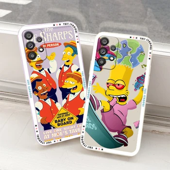 Disney Luksuzni Simpsons Primeru Telefon Za Samsung Galaxy A73 A53 A33 A52 A22 A32 A71 A51 A21S A03S A50 5G Tekoče Vrv Pokrov