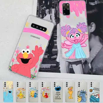 Srčkan Piškotki ELMO Sesame Street Telefon Primeru za Samsung S10 S20 lite S21 plus za Redmi Note8 9pro za Huawei P20 Jasno Primeru
