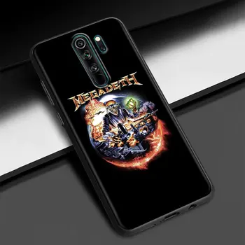 M-Megadeth Logotip Lobanje Metal Band Funda Xiaomi Redmi 9 9C NFC 9T 9A 10 8A 7 6 Primerih Kritje Za Redmi K40 K50 Pro Plus Mehka Coque