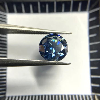 Meisidian Odlično 2 Karat 8 mm Briljantno Cut Globoko Modro Moissanite Svoboden Diamond Cena Na Karatnega